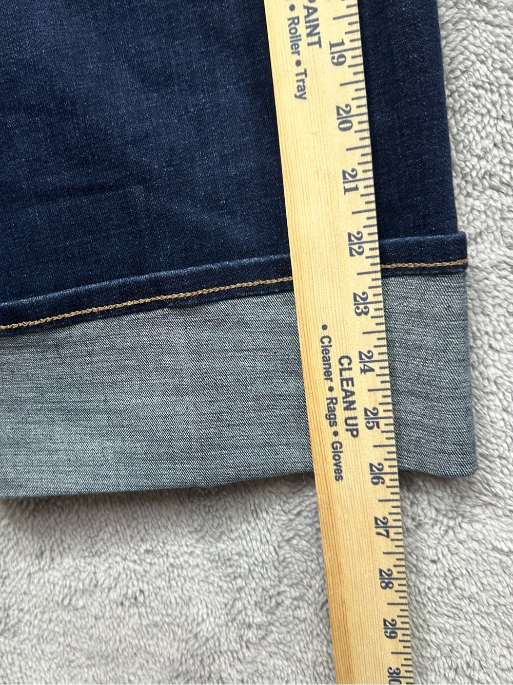 NYDJ Teresa Wide Leg Lift Tuck Crop Jeans Dark Wash Cuffed Hem Size 6 - Picture 9 of 11